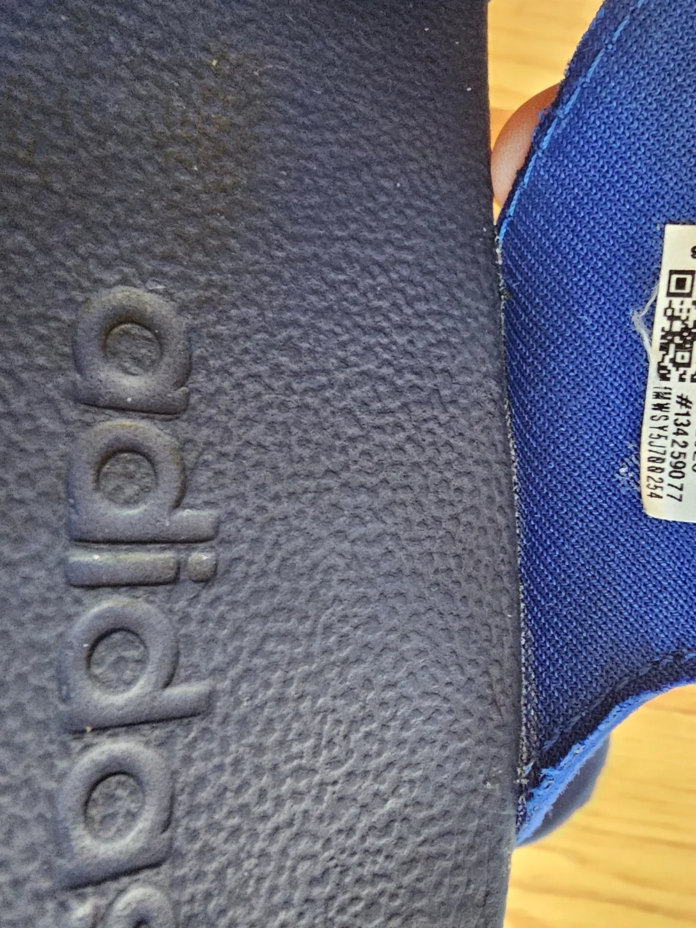 Adidas Adilette Kids Navy Blue Adjustable Strap Slide Sandals Size 2